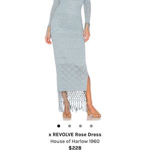 House of Harlow 1960 x REVOLVE Rose Dress in Dusty Blue